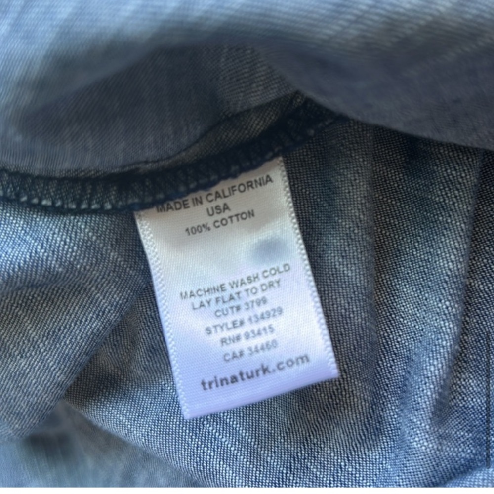 Trina Turk chambray skirt size 10 - Picture 6 of 7